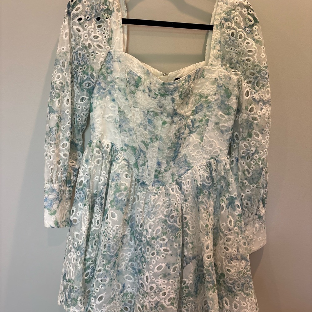 Floral Lace Long Sleeve Dress